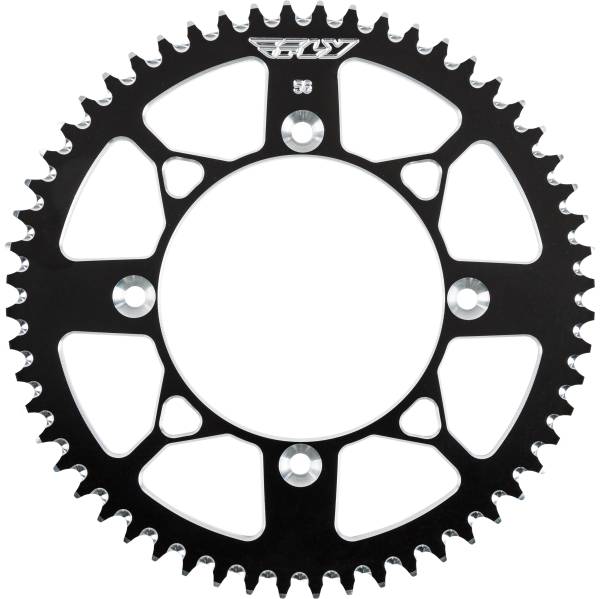 FLY RACING - REAR SPROCKET ALUMINUM 56T-420 BLK HON - Image 1