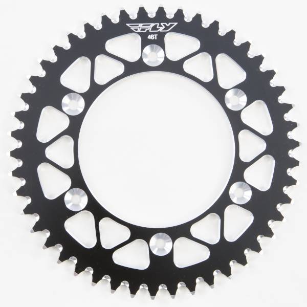 FLY RACING - REAR SPROCKET ALUMINUM 46T-520 BLK HON - Image 1