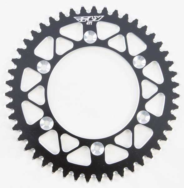 FLY RACING - REAR SPROCKET ALUMINUM 47T-520 BLK HON - Image 1