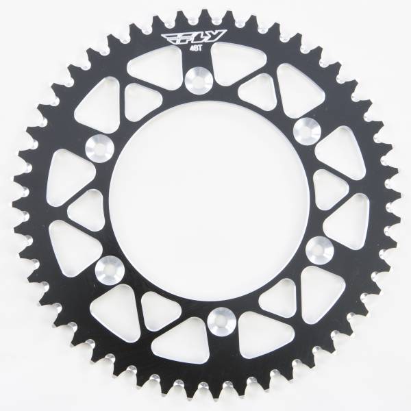 FLY RACING - REAR SPROCKET ALUMINUM 48T-520 BLK HON - Image 1