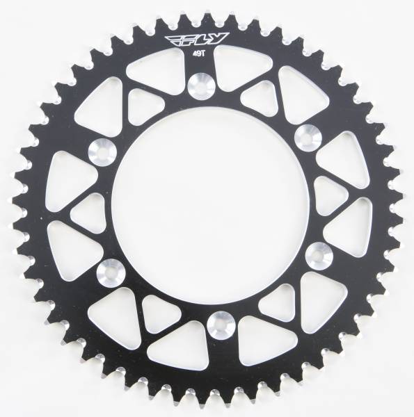 FLY RACING - REAR SPROCKET ALUMINUM 49T-520 BLK HON - Image 1