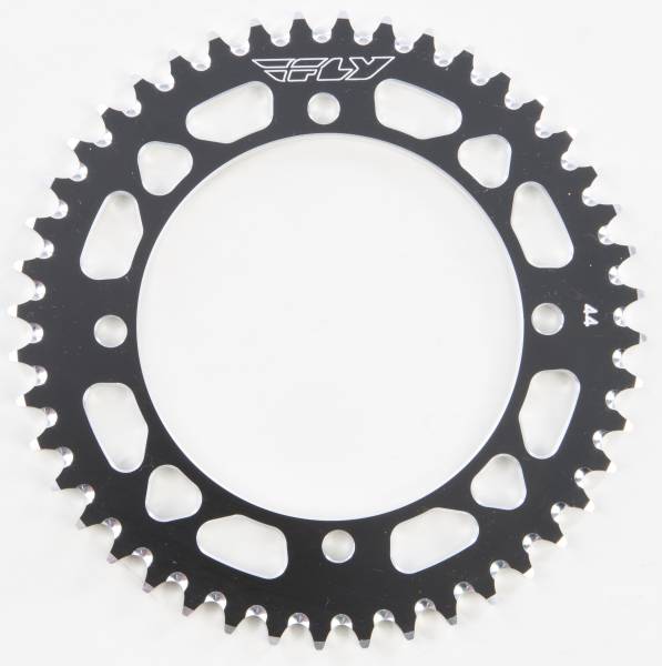 FLY RACING - REAR SPROCKET ALUMINUM 44T-420 BLK KAW/SUZ - Image 1