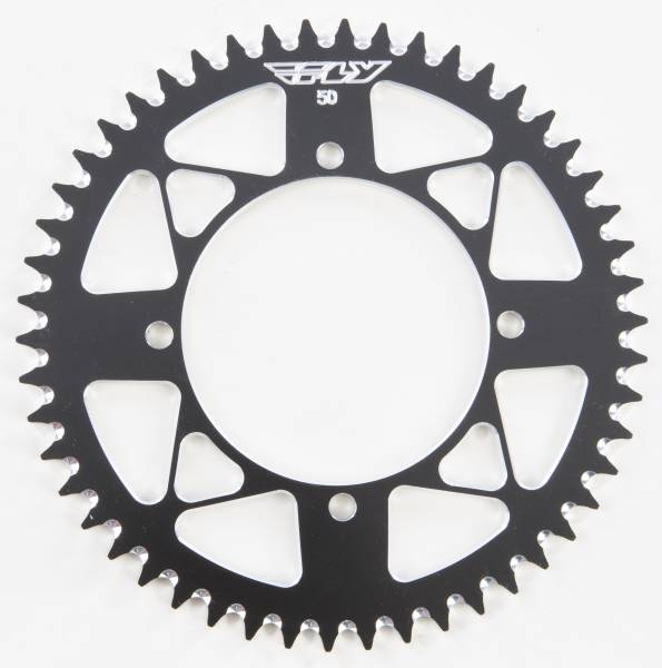 FLY RACING - REAR SPROCKET ALUMINUM 50T-420 BLK KAW/SUZ - Image 1