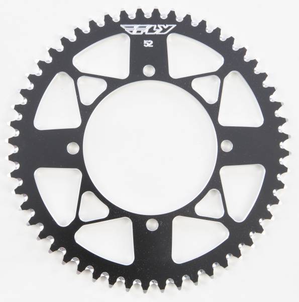 FLY RACING - REAR SPROCKET ALUMINUM 52T-420 BLK KAW/SUZ - Image 1