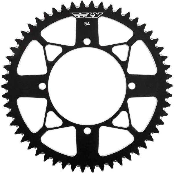 FLY RACING - REAR SPROCKET ALUMINUM 54T-420 BLK KAW/SUZ - Image 1