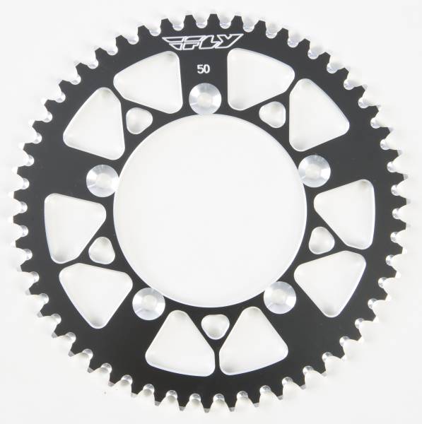 FLY RACING - REAR SPROCKET ALUMINUM 50T-420 BLK HUSQ/KTM - Image 1