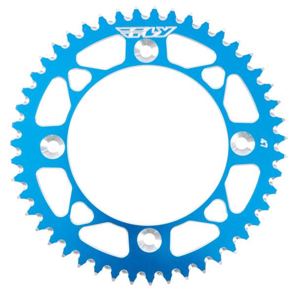 FLY RACING - REAR SPROCKET ALUMINUM 47T-428 BLU HUSQ/KTM - Image 1