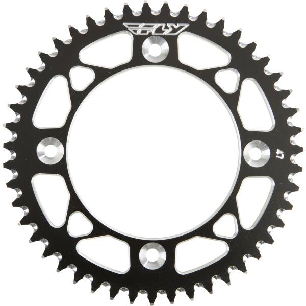 FLY RACING - REAR SPROCKET ALUMINUM 47T-428 BLK HUSQ/KTM - Image 1