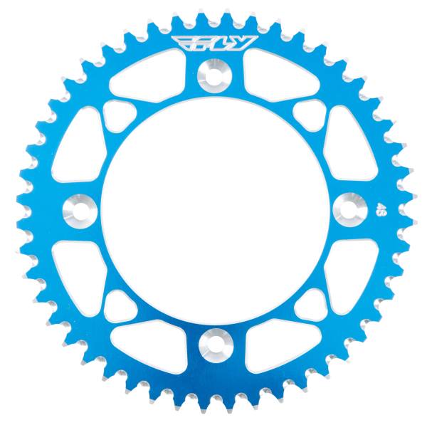 FLY RACING - REAR SPROCKET ALUMINUM 48T-428 BLU HUSQ/KTM - Image 1