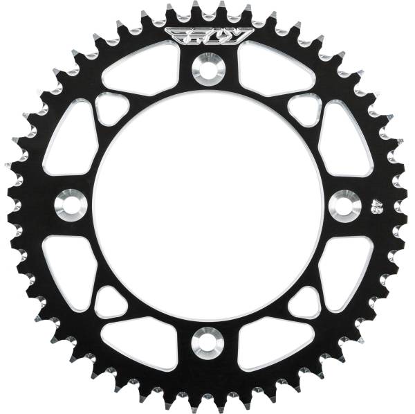 FLY RACING - REAR SPROCKET ALUMINUM 48T-428 BLK HUSQ/KTM - Image 1