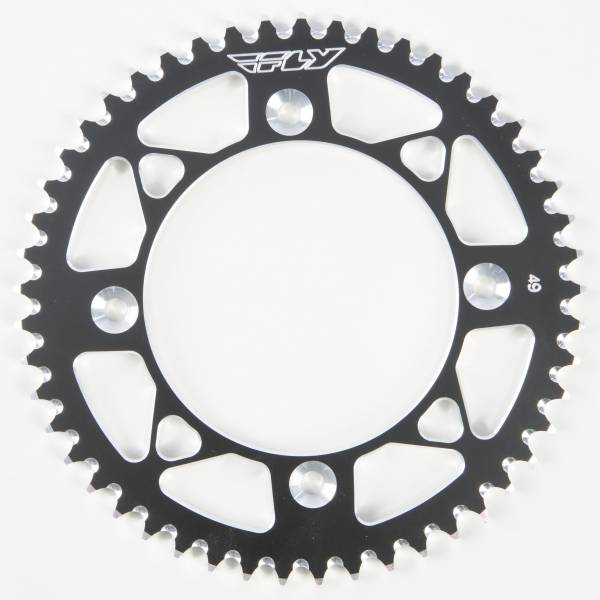 FLY RACING - REAR SPROCKET ALUMINUM 49T-428 BLK HUSQ/KTM - Image 1