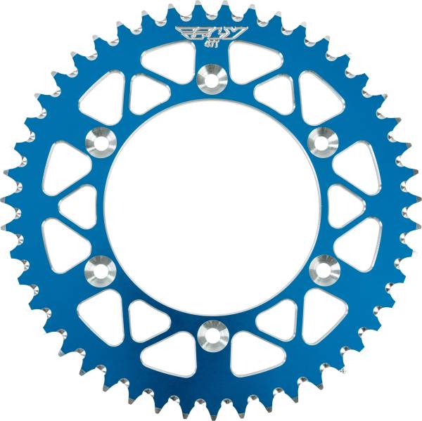 FLY RACING - REAR SPROCKET ALUMINUM 47T-520 BLU HUSQ/KTM - Image 1