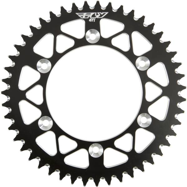 FLY RACING - REAR SPROCKET ALUMINUM 47T-520 BLK HUSQ/KTM - Image 1