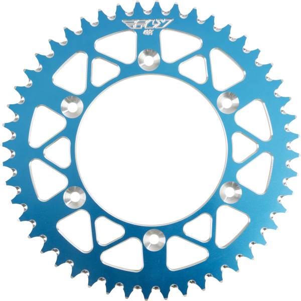 FLY RACING - REAR SPROCKET ALUMINUM 48T-520 BLU HUSQ/KTM - Image 1