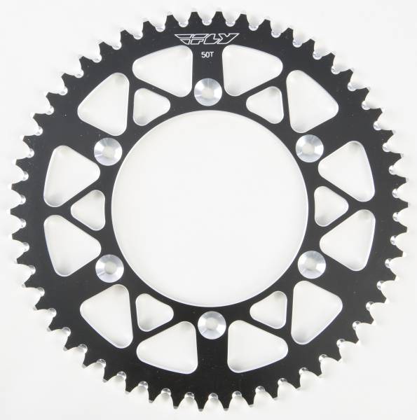 FLY RACING - REAR SPROCKET ALUMINUM 50T-520 BLK HUSQ/KTM - Image 1