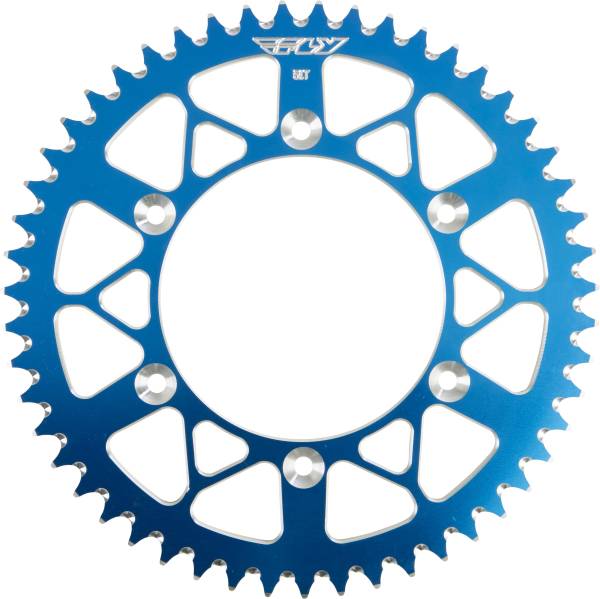 FLY RACING - REAR SPROCKET ALUMINUM 51T-520 BLU HUSQ/KTM - Image 1