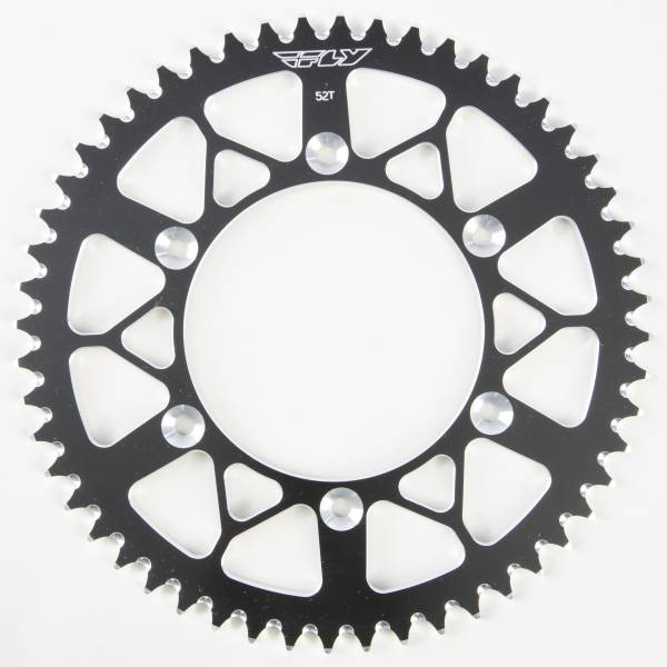 FLY RACING - REAR SPROCKET ALUMINUM 52T-520 BLK HUSQ/KTM - Image 1