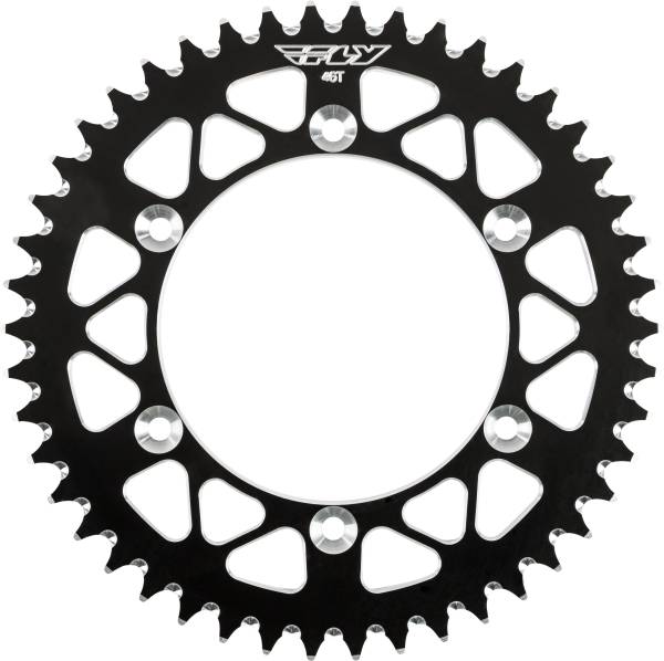 FLY RACING - REAR SPROCKET ALUMINUM 46T-520 BLK SUZ - Image 1