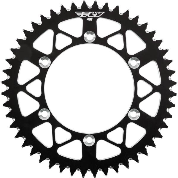 FLY RACING - REAR SPROCKET ALUMINUM 48T-520 BLK SUZ - Image 1