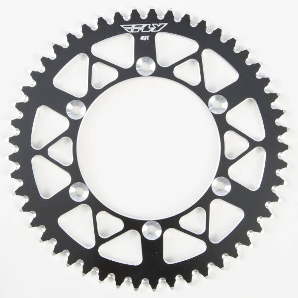 FLY RACING - REAR SPROCKET ALUMINUM 49T-520 BLK SUZ - Image 1