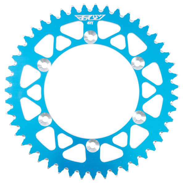 FLY RACING - REAR SPROCKET ALUMINUM 47T-520 BLU HON/YAM - Image 1