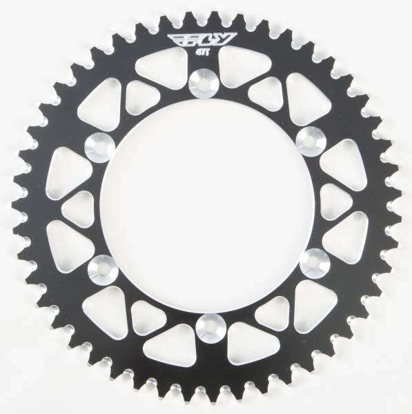 FLY RACING - REAR SPROCKET ALUMINUM 47T-520 BLK HON/YAM - Image 1