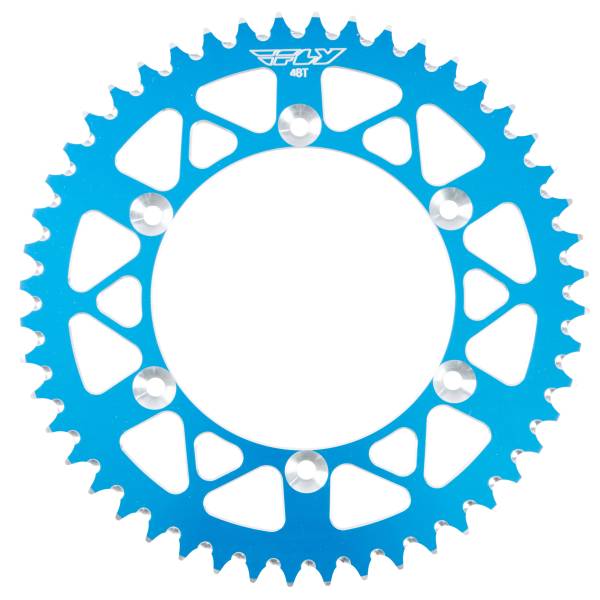 FLY RACING - REAR SPROCKET ALUMINUM 48T-520 BLU HON/YAM - Image 1