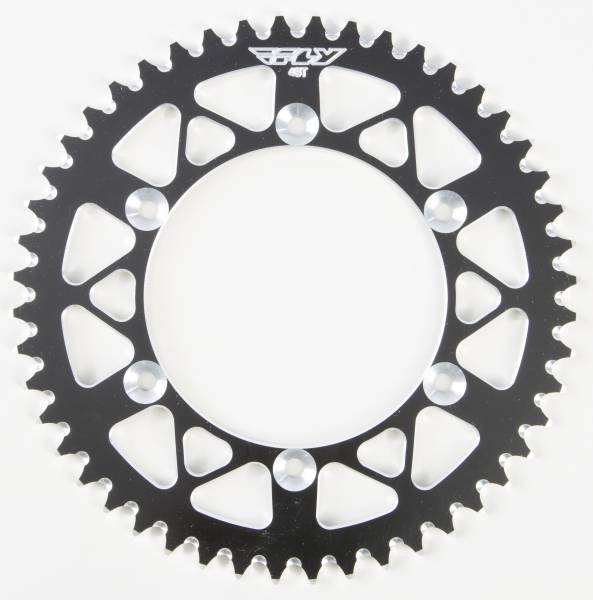 FLY RACING - REAR SPROCKET ALUMINUM 48T-520 BLK HON/YAM - Image 1