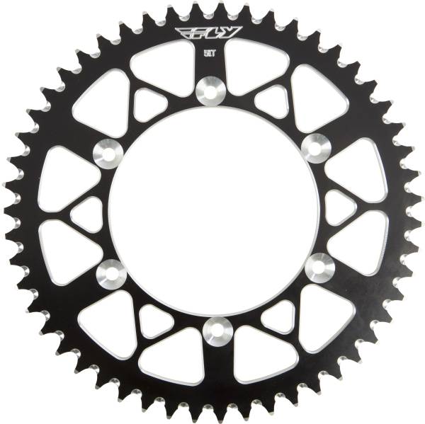 FLY RACING - REAR SPROCKET ALUMINUM 51T-520 BLK HON/YAM - Image 1