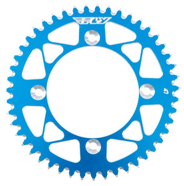 FLY RACING - REAR SPROCKET ALUMINUM 47T-428 BLU SUZ/YAM - Image 1