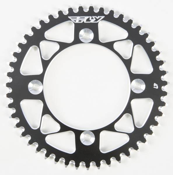 FLY RACING - REAR SPROCKET ALUMINUM 47T-428 BLK SUZ/YAM - Image 1