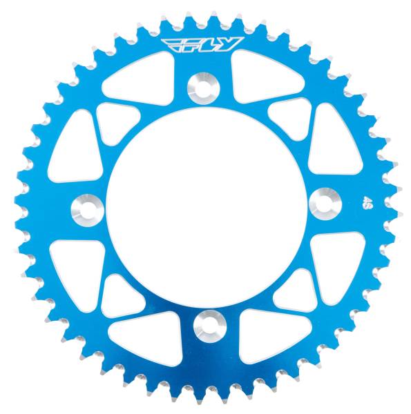 FLY RACING - REAR SPROCKET ALUMINUM 48T-428 BLU SUZ/YAM - Image 1