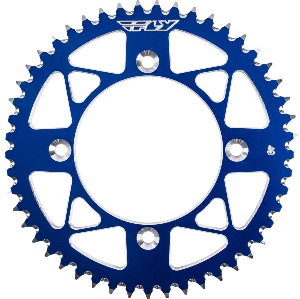 FLY RACING - REAR SPROCKET ALUMINUM 49T-428 BLU SUZ/YAM - Image 1