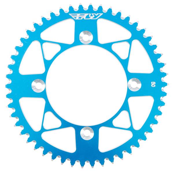 FLY RACING - REAR SPROCKET ALUMINUM 50T-428 BLU SUZ/YAM - Image 1