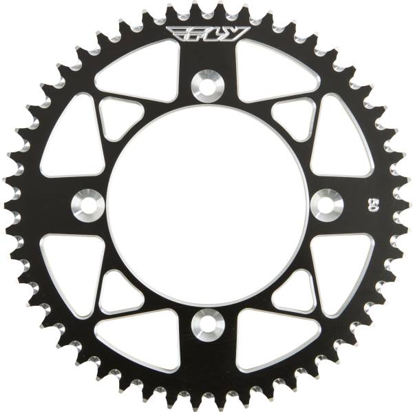 FLY RACING - REAR SPROCKET ALUMINUM 50T-428 BLK SUZ/YAM - Image 1