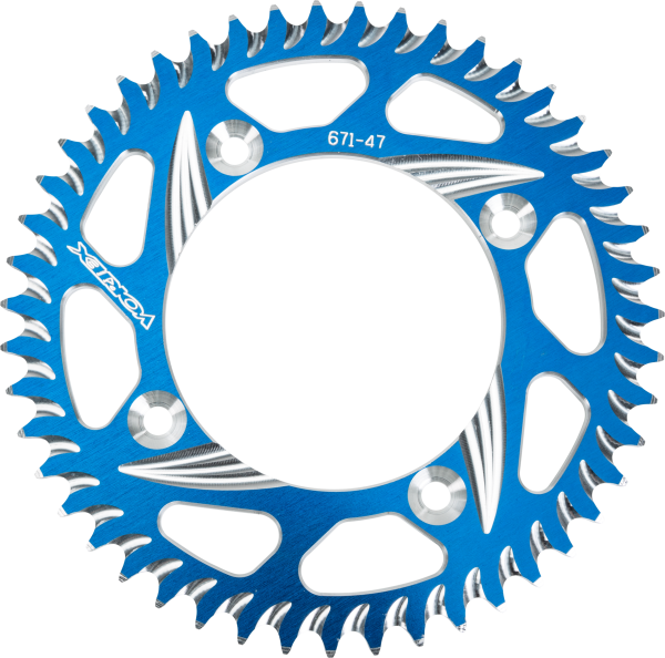 FLY RACING - REAR SPROCKET ALUMINUM 47T-420 BLU YAM - Image 1