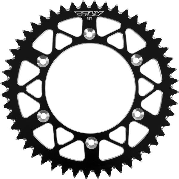 FLY RACING - REAR SPROCKET ALUMINUM 48T-520 BLK BETA - Image 1