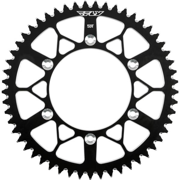 FLY RACING - REAR SPROCKET ALUMINUM 53T-520 BLK BETA - Image 1