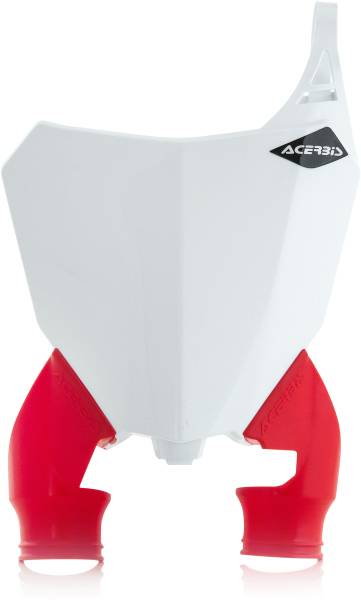 ACERBIS - FRONT NUMBER PLATE RED/WHITE - Image 1