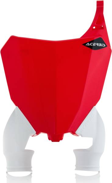 ACERBIS - FRONT NUMBER PLATE WHITE/RED - Image 1