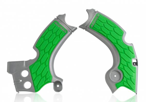 ACERBIS - X-GRIP FRAME GUARD SILVER/GREEN - Image 1