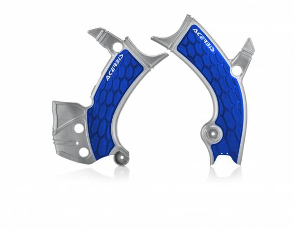 ACERBIS - X-GRIP FRAME GUARD SILVER/BLUE - Image 1