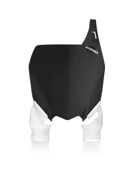 ACERBIS - FRONT NUMBER PLATE BLACK/WHITE - Image 1