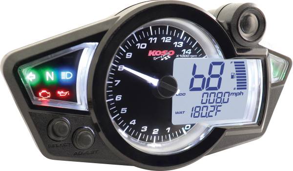 KOSO - GP STYLE MULTI-FUNCTION GAUGE RX-1N BLACK PANEL - Image 1