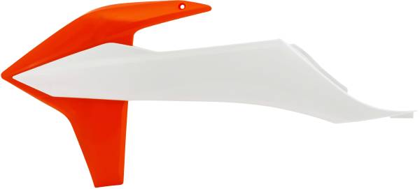 ACERBIS - RADIATOR SHROUD WHITE/ORANGE - Image 1