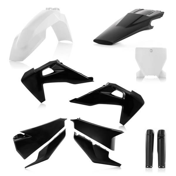 ACERBIS - FULL PLASTIC KIT HUS WHITE/BLACK - Image 1