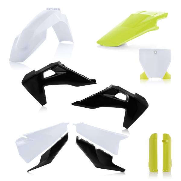 ACERBIS - FULL PLASTIC KIT HUS WHITE/BLACK/YELLOW - Image 1