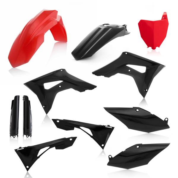 ACERBIS - FULL PLASTIC KIT HON RED/BLACK - Image 1