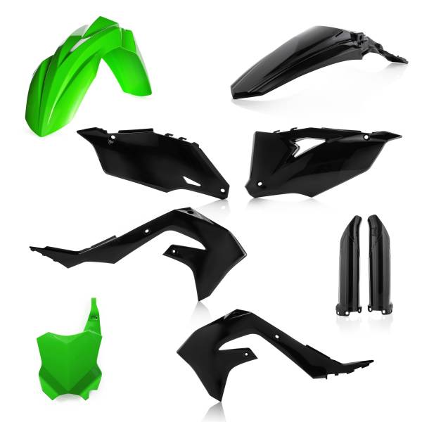 ACERBIS - FULL PLASTIC KIT KAW GREEN/BLACK - Image 1