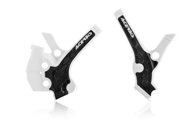 ACERBIS - X-GRIP FRAME GUARDS BLACK/WHITE - Image 1